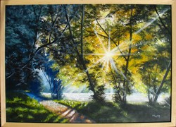 Moona - Folyóparti út EREDETI OLAJFESTMÉNY