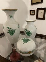 Herendi porcelán zöld Apponyi mintás szett