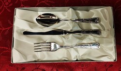 Exkluzív Sheffieldi ezüstözött gyermek étkészlet