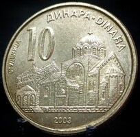 Szerbia 10 dinár, 2003 C15B3