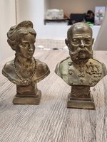 Ferenc József és Sziszi Hercegnő Büszt Mellszobor.