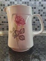 Retro Alföldi porcelán rózsás dekorral kanna kancsó 20 cm magas