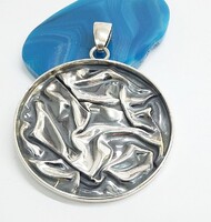 Ezüst MEDÁL nagy,kerek, ,antikolt