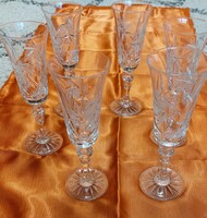 Kristály pezsgős pohár készlet