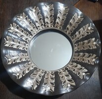 Hódmezővásárhelyi majolikagyári,mázas kerámia fali dísz tükör