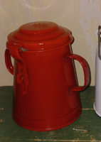 Kis méretű zománcozott zsíros bödön : 1 liter