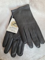 BudaGant Kesztyű Szövetkezet vadonatúj állapot sötétszürke elegáns retro Pekari férfi bőrkesztyű