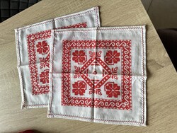 Hand-sewn textile handkerchiefs 2pcs