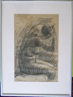 Konfár Gyula: Fésülködő akt