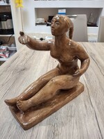 Kucs Béla Terrakotta Női Akt Szobor.