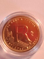 75 éves a Forint Rolniból , verdefényes , kapszulában R betű