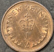 United Kingdom half, ½ penny, 1976.