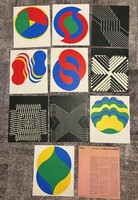 Fajó János kiállítási mappa a Kultúrális Kapcsolatok Intézetében (K.K.I.) - 1975 - 10 db szitanyomat