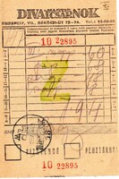 Számolócédula: Divatcsarnok Budapest.
