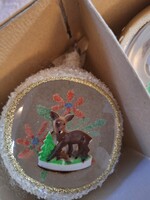 Karácsonyfa dísz régi diorámás