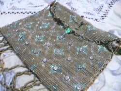 Antique Small Evening Bag Handwoven with Tiny Pearls