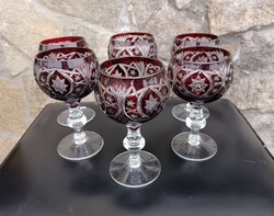 Ajkai kristály borospohár szett