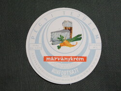 Sajt címke,Pécs tejüzem,Márványkrém tejszínes rokfortsajt,4.40 Ft-,