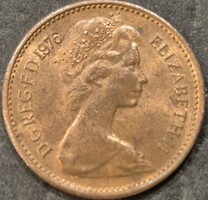 United Kingdom half, ½ penny, 1976.