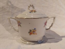 Zsolnay Crest-Marked Porcelain Sugar Container with Elf Ears