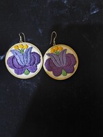 Mácsár Andrea Textile Artist New Hand-embroidered Earrings