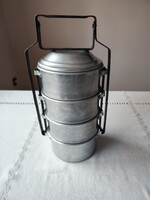 Retro alumínium ételhordó - 4 részes