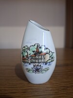 Aquincumi porcelán emlék váza. Hévíz. Hibátlan. Jelzett