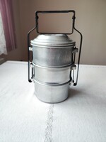 Retro alumínium ételhordó - 3 részes