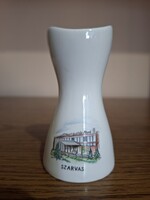 Aquincumi porcelán emlék váza. Szarvas. Hibátlan. Jelzett