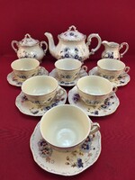 Zsolnay búzavirág mintás teás készlet