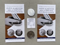 2025 területi ügyvédi kamarák 20000 + 3000 Forint ezüst-színesfém emlékérme pár, certi, prospektus