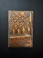 Kiss Nagy András (1930-1997) 1977. MUNKÁSŐRSÉG vörösréz plakett