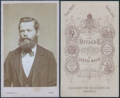 CDV Fotó - vizitkártya (Fotográfus: Divald Károly - Eperjes)