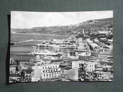 Képeslap,Olaszország,Trieszt,port,kikötő,városi látkép,részlet,1966-