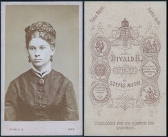 CDV Fotó - vizitkártya (Fotográfus: Divald Károly - Eperjes)