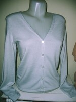 Gyapjú - selyem - kasmír kardigán, halványkék S