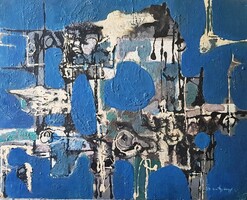 Szentgyörgyi Kornél: Kék absztrakt