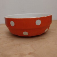 Hollóházi porcelán pöttyös tál Szakmáry