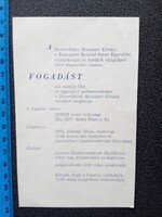ZA643.67 A Honvédelmi Miniszter Elvtárs FOGADÁST ad - olimpikonok, sportolók  MNKK  Bp XIV. 1960's