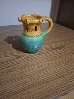 Kerámia csalikancsó. Mónus Ferenc. 14 cm. Hibátlan. Jelzett