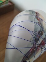 Muránói jellegű, talpas kehely - kézi fújt,mintázott