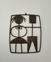 Percz János bronz falidísz szép állapotú