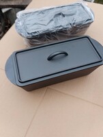 Új Öntöttvas Kalács Kenyérsütő Holland Grill Kemence Kamadó serpenyő tepsi pástétom forma edény