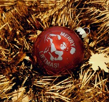 Testépítő Oldschool Arnold Bodybuilder Üveg Karácsonyfadísz Nagy