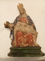 Mária Jézussal Piéta, fa szobor.