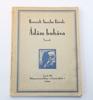 1931 - Dedikált Berczeli Anzelm Károly Ádám bukása. Versek Buday György fametszeteivel illusztrált!