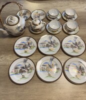 Japán kézi festésű porcelán teaszett