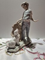 Nagyobb méretű, Lladro porcelán, életkép - " Barátok"