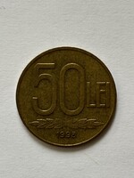 Románia, román 50 lei érme, 1993