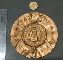 Baranya Megye Pecsétje emlék plakett